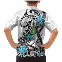 Aotearoa Te Ika-a-Maui Family Matching Mermaid Dress and Hawaiian Shirt South Island Kekeru Maori Koru