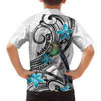 Aotearoa Te Ika-a-Maui Family Matching Puletasi and Hawaiian Shirt South Island Kekeru Maori Koru