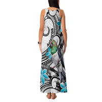 Aotearoa Te Ika-a-Maui Family Matching Tank Maxi Dress and Hawaiian Shirt South Island Kekeru Maori Koru
