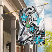 Aotearoa Te Ika-a-Maui Garden Flag South Island Kekeru Maori Koru LT14 House Flag White - Polynesian Pride