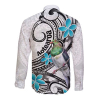 Aotearoa Te Ika-a-Maui Long Sleeve Button Shirt South Island Kekeru Maori Koru LT14 - Polynesian Pride