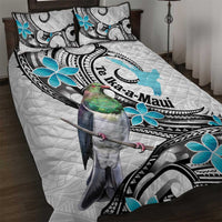 Aotearoa Te Ika-a-Maui Quilt Bed Set South Island Kekeru Maori Koru LT14 White - Polynesian Pride