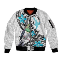 Aotearoa Te Ika-a-Maui Sleeve Zip Bomber Jacket South Island Kekeru Maori Koru