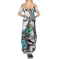 Aotearoa Te Ika-a-Maui Summer Maxi Dress South Island Kekeru Maori Koru LT14 - Polynesian Pride
