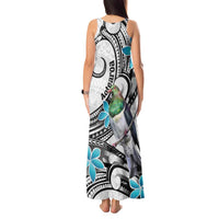 Aotearoa Te Ika-a-Maui Tank Maxi Dress South Island Kekeru Maori Koru LT14 - Polynesian Pride