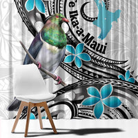 Aotearoa Te Ika-a-Maui Window Curtain South Island Kekeru Maori Koru LT14 - Polynesian Pride