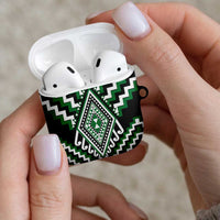 Green New Zealand Taniko Poutama Patikitiki AirPods Case LT14 - Polynesian Pride