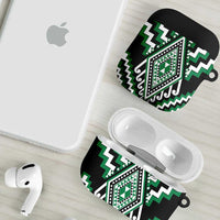 Green New Zealand Taniko Poutama Patikitiki AirPods Case LT14 - Polynesian Pride
