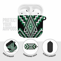 Green New Zealand Taniko Poutama Patikitiki AirPods Case LT14 - Polynesian Pride