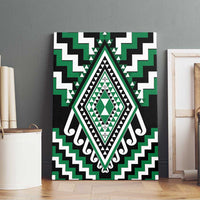 Green Aotearoa Taniko Poutama Patikitiki Canvas Wall Art LT14 - Polynesian Pride