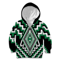 Green Aotearoa Taniko Poutama Patikitiki Kid Hoodie
