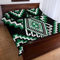 Green Aotearoa Taniko Poutama Patikitiki Quilt Bed Set LT14 - Polynesian Pride