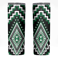 Green Aotearoa Taniko Poutama Patikitiki Skinny Tumbler