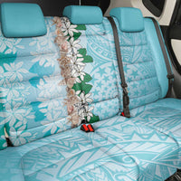Cook Islands Tiare Maori With Conch Shell Back Car Seat Cover Pasifika Fest Polynesian Tattoo Turquoise