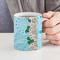 Cook Islands Tiare Maori With Conch Shell Ceramic Mug Pasifika Fest Polynesian Tattoo Turquoise LT14 - Polynesian Pride