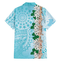 Cook Islands Tiare Maori With Conch Shell Family Matching Puletasi and Hawaiian Shirt Pasifika Fest Polynesian Tattoo Turquoise