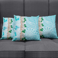 Cook Islands Tiare Maori With Conch Shell Pillow Cover Pasifika Fest Polynesian Tattoo Turquoise LT14 - Polynesian Pride