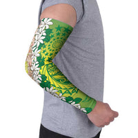 Cook Islands Tiare Maori With Conch Shell Arm Sleeves Pasifika Fest Polynesian Tattoo Green LT14 - Polynesian Pride