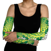 Cook Islands Tiare Maori With Conch Shell Arm Sleeves Pasifika Fest Polynesian Tattoo Green LT14 - Polynesian Pride