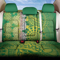 Cook Islands Tiare Maori With Conch Shell Back Car Seat Cover Pasifika Fest Polynesian Tattoo Green LT14 One Size Green - Polynesian Pride