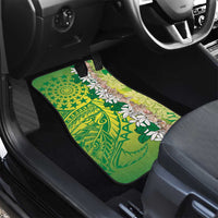 Cook Islands Tiare Maori With Conch Shell Car Mats Pasifika Fest Polynesian Tattoo Green LT14 - Polynesian Pride
