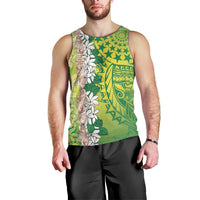 Cook Islands Tiare Maori With Conch Shell Men Tank Top Pasifika Fest Polynesian Tattoo Green LT14 - Polynesian Pride