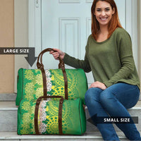 Cook Islands Tiare Maori With Conch Shell Travel Bag Pasifika Fest Polynesian Tattoo Green LT14 - Polynesian Pride