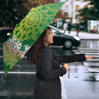 Cook Islands Tiare Maori With Conch Shell Umbrella Pasifika Fest Polynesian Tattoo Green LT14 - Polynesian Pride