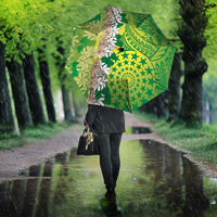 Cook Islands Tiare Maori With Conch Shell Umbrella Pasifika Fest Polynesian Tattoo Green LT14 - Polynesian Pride