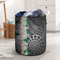 Cook Islands Tiare Maori With Conch Shell Laundry Basket Pasifika Fest Polynesian Tattoo Black LT14 Black - Polynesian Pride