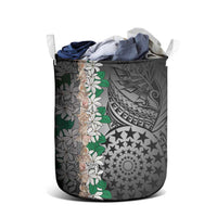 Cook Islands Tiare Maori With Conch Shell Laundry Basket Pasifika Fest Polynesian Tattoo Black LT14 - Polynesian Pride