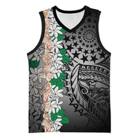 Cook Islands Tiare Maori With Conch Shell Basketball Jersey Pasifika Fest Polynesian Tattoo Black LT14 Unisex Black - Polynesian Pride