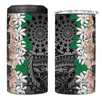 Cook Islands Tiare Maori With Conch Shell 4 in 1 Can Cooler Tumbler Pasifika Fest Polynesian Tattoo Black LT14 One Size: 16 oz Black - Polynesian Pride