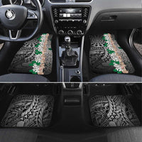 Cook Islands Tiare Maori With Conch Shell Car Mats Pasifika Fest Polynesian Tattoo Black LT14 Set 4pcs Black - Polynesian Pride