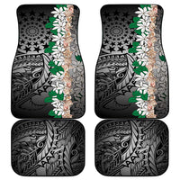 Cook Islands Tiare Maori With Conch Shell Car Mats Pasifika Fest Polynesian Tattoo Black LT14 - Polynesian Pride
