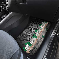Cook Islands Tiare Maori With Conch Shell Car Mats Pasifika Fest Polynesian Tattoo Black LT14 - Polynesian Pride