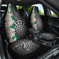 Cook Islands Tiare Maori With Conch Shell Car Seat Cover Pasifika Fest Polynesian Tattoo Black LT14 One Size Black - Polynesian Pride