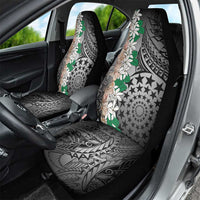 Cook Islands Tiare Maori With Conch Shell Car Seat Cover Pasifika Fest Polynesian Tattoo Black LT14 - Polynesian Pride