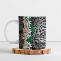 Cook Islands Tiare Maori With Conch Shell Ceramic Mug Pasifika Fest Polynesian Tattoo Black LT14 Black - Polynesian Pride