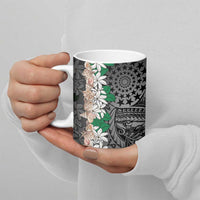 Cook Islands Tiare Maori With Conch Shell Ceramic Mug Pasifika Fest Polynesian Tattoo Black LT14 - Polynesian Pride