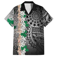 Cook Islands Tiare Maori With Conch Shell Hawaiian Shirt Pasifika Fest Polynesian Tattoo Black LT14 Black - Polynesian Pride