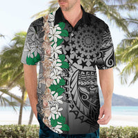 Cook Islands Tiare Maori With Conch Shell Hawaiian Shirt Pasifika Fest Polynesian Tattoo Black LT14 - Polynesian Pride