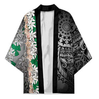 Cook Islands Tiare Maori With Conch Shell Kimono Pasifika Fest Polynesian Tattoo Black LT14 Unisex Black - Polynesian Pride