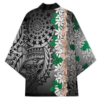 Cook Islands Tiare Maori With Conch Shell Kimono Pasifika Fest Polynesian Tattoo Black LT14 - Polynesian Pride