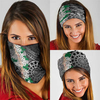 Cook Islands Tiare Maori With Conch Shell Neck Gaiter Pasifika Fest Polynesian Tattoo Black LT14 - Polynesian Pride