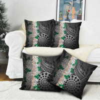 Cook Islands Tiare Maori With Conch Shell Pillow Cover Pasifika Fest Polynesian Tattoo Black LT14 - Polynesian Pride