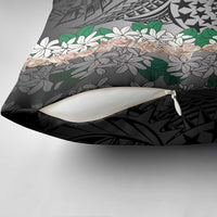 Cook Islands Tiare Maori With Conch Shell Pillow Cover Pasifika Fest Polynesian Tattoo Black LT14 - Polynesian Pride