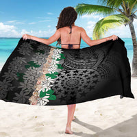 Cook Islands Tiare Maori With Conch Shell Sarong Pasifika Fest Polynesian Tattoo Black LT14 - Polynesian Pride