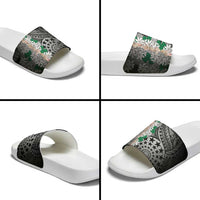 Cook Islands Tiare Maori With Conch Shell Slide Sandals Pasifika Fest Polynesian Tattoo Black LT14 - Polynesian Pride