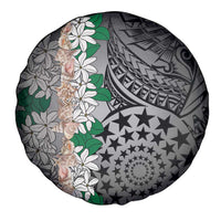 Cook Islands Tiare Maori With Conch Shell Spare Tire Cover Pasifika Fest Polynesian Tattoo Black LT14 - Polynesian Pride